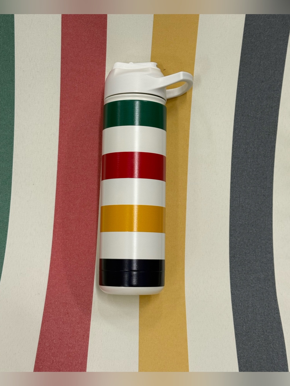 Hudson's Bay Stripes Signature Water Bottle,
White, 26-Oz - BRAND NEW